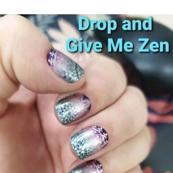Color Street DROP AND GIVE ME ZEN Nail Polish Strips RETIRED Sealed - Picture 1 of 2